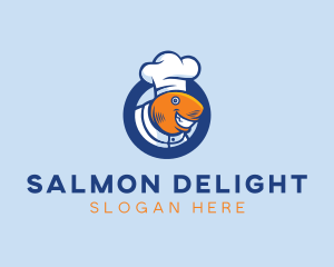 Salmon - Seafood Fish Chef logo design