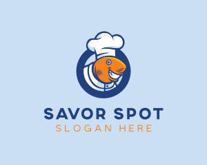 Seafood Fish Chef  logo design