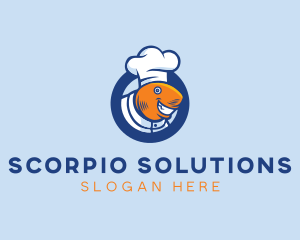 Seafood Fish Chef  logo design