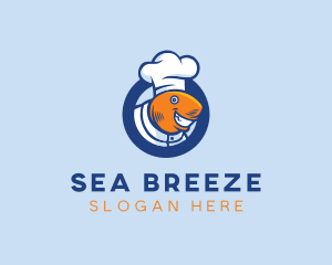 Seafood Fish Chef  logo design