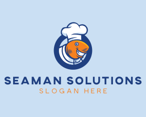 Seafood Fish Chef  logo design