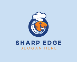 Seafood Fish Chef  logo design