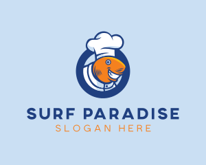 Seafood Fish Chef  logo design