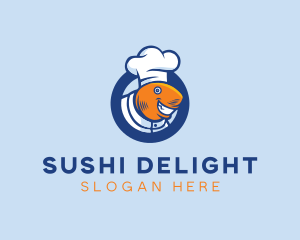 Seafood Fish Chef  logo design