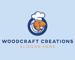 Seafood Fish Chef  logo design