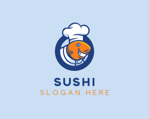 Seafood Fish Chef  logo design