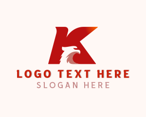 Eagle - Aviation Airline Letter K logo design