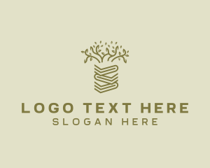 Home Study - Book Tree Library logo design