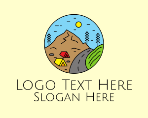 Rural - Outdoor Camping Outline logo design