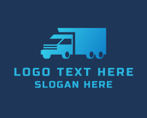 Van - Freight Transport Truck logo design