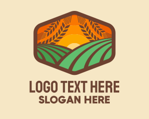 Snack - Meadow Sunrise Badge logo design