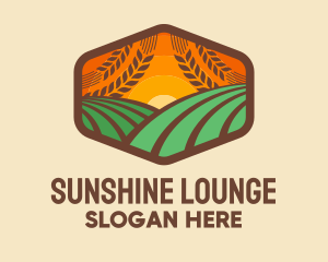 Meadow Sunrise Badge logo design