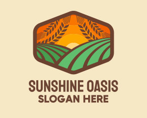 Meadow Sunrise Badge logo design