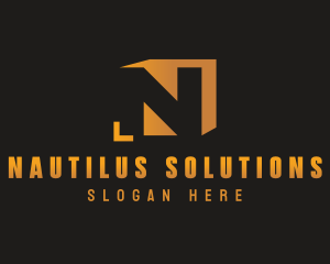 Professional Brand Letter N logo design