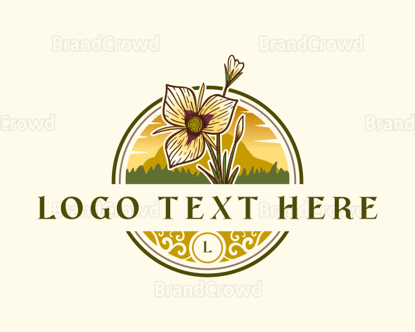 Lily Landscape Flower Logo