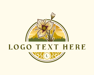 Map - Lily Landscape Flower logo design