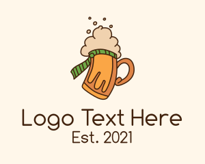 Draught Beer - Beer Foam Pub logo design