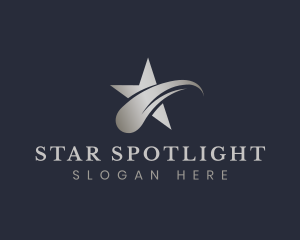 Stylish Shooting Star logo design