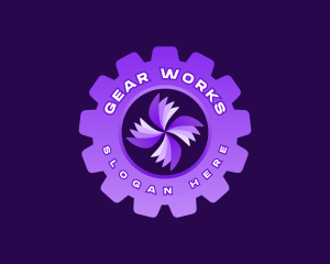 Mechanic Propeller Gear logo design