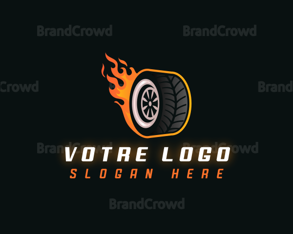 Flame Wheel Automotive Logo