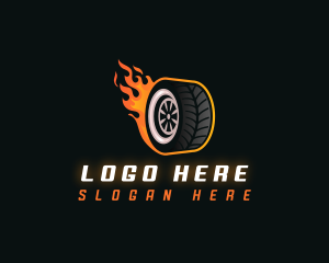 Flame Wheel Automotive logo design