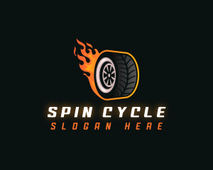 Wheel - Flame Wheel Automotive logo design