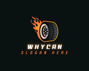 Flame Wheel Automotive logo design