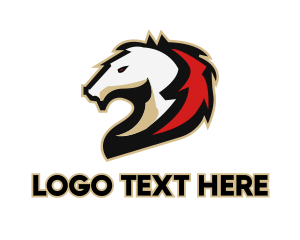 Lacrosse - Horse Sports Mascot logo design