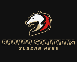 Bronco - Wild Horse Sports logo design