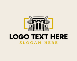 Lugging - Cargo Truck Shipping logo design