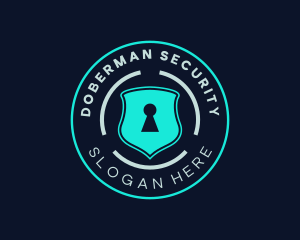 Security Keyhole Shield logo design