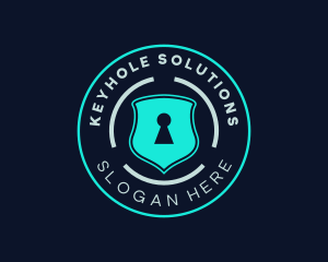 Keyhole - Security Keyhole Shield logo design