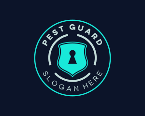 Security Keyhole Shield logo design