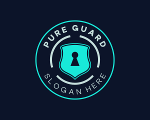 Security Keyhole Shield logo design