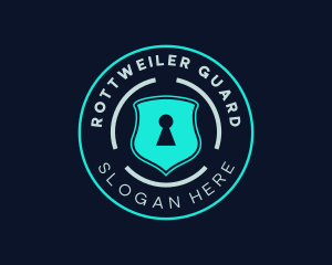 Security Keyhole Shield logo design