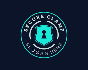 Security Keyhole Shield logo design