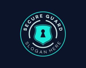 Security Keyhole Shield logo design