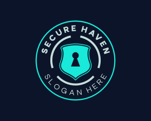 Privacy - Security Keyhole Shield logo design