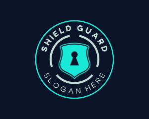 Defend - Security Keyhole Shield logo design