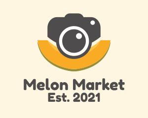 Melon - Fruit Camera Photography logo design