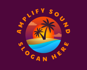 Tropical Island Beach logo design