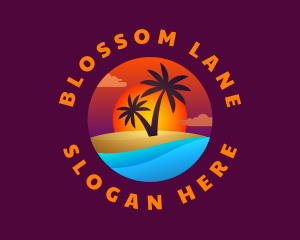 Tropical Island Beach logo design