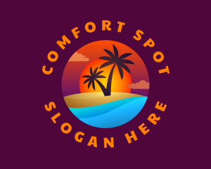 Tropical Island Beach logo design