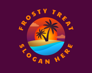 Tropical Island Beach logo design