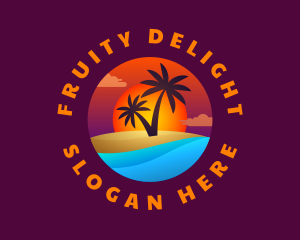 Tropical Island Beach logo design