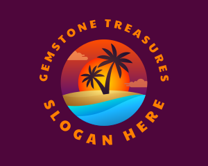 Tropical Island Beach logo design