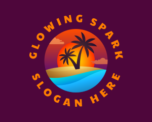 Tropical Island Beach logo design