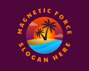 Tropical Island Beach logo design