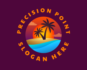 Tropical Island Beach logo design