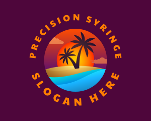 Tropical Island Beach logo design